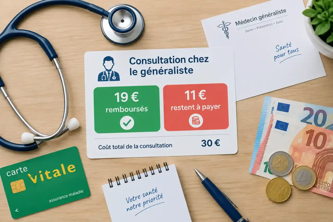 Consultation chez le généraliste : 19 € remboursés, mais 11 € restent à payer