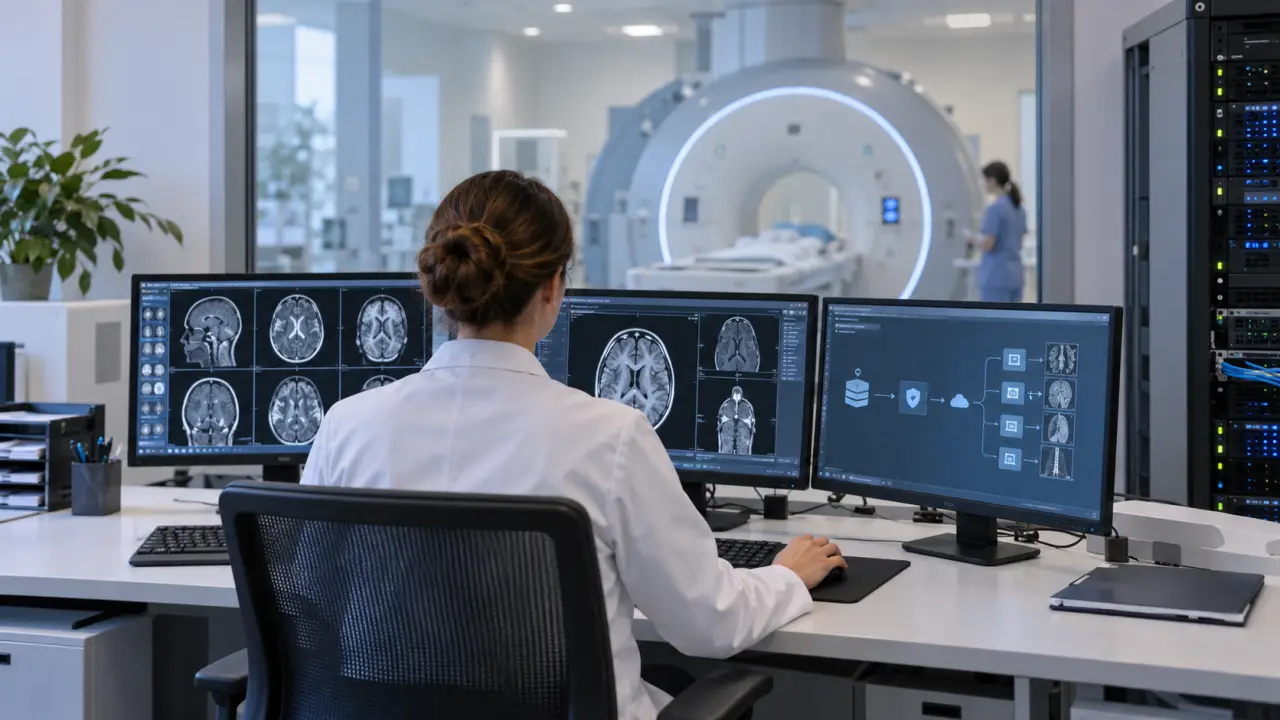 Serveur PACS hospitalier et poste de consultation d’images médicales
