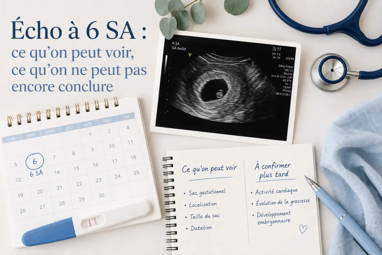 Écho à 6 SA : ce qu’on peut voir, ce qu’on ne peut pas encore conclure
