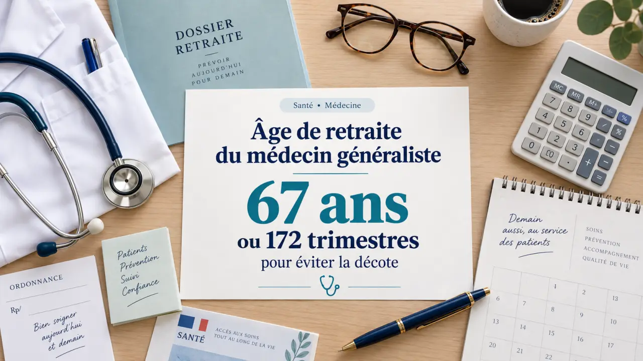 Âge de retraite du médecin généraliste : 67 ans ou 172 trimestres pour éviter la décote
