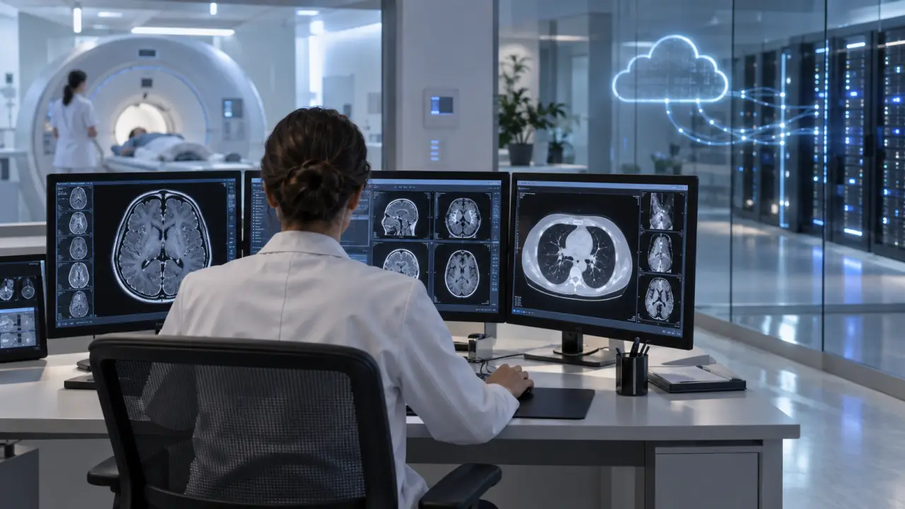Interface de consultation d’images médicales dans un environnement PACS cloud