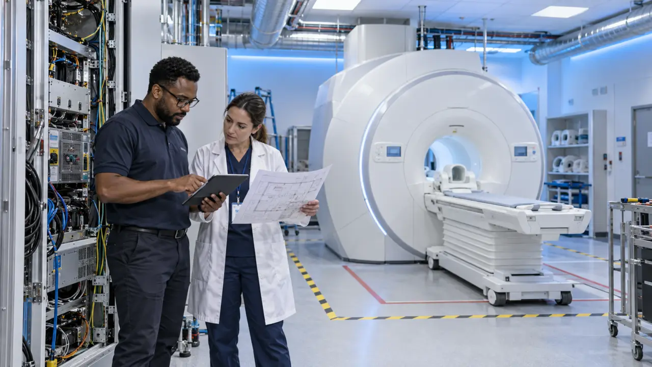 Scanner IRM haut champ dans un environnement hospitalier