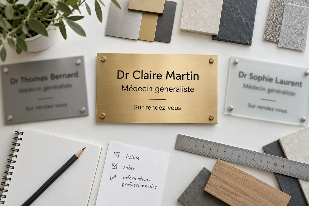Plaque de cabinet médical : choisir un modèle lisible sans faux pas déontologique